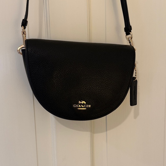Coach Black Pebbled Leather Crossbody Bag - Picture 2 of 11